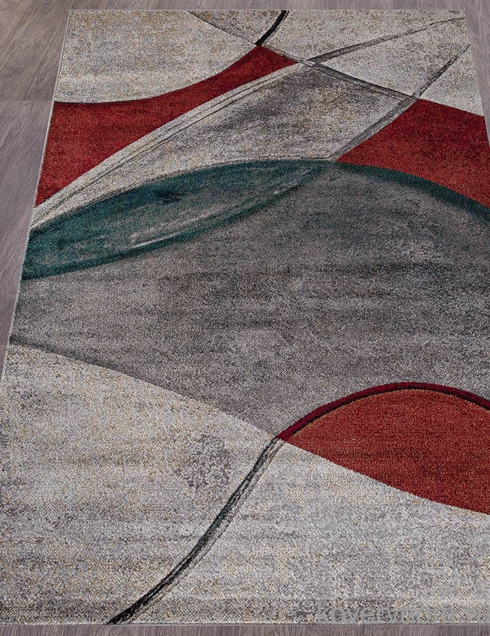 Ковер LONDON D827 GRAY-RED Ковер LONDON D827 GRAY-RED