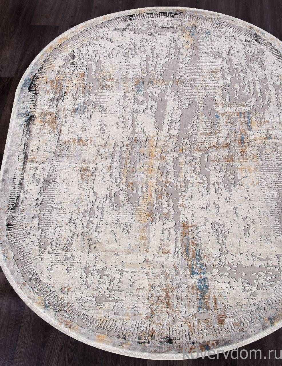 Ковер ERVA 18106 L.GRAY / D.GRAY Овал