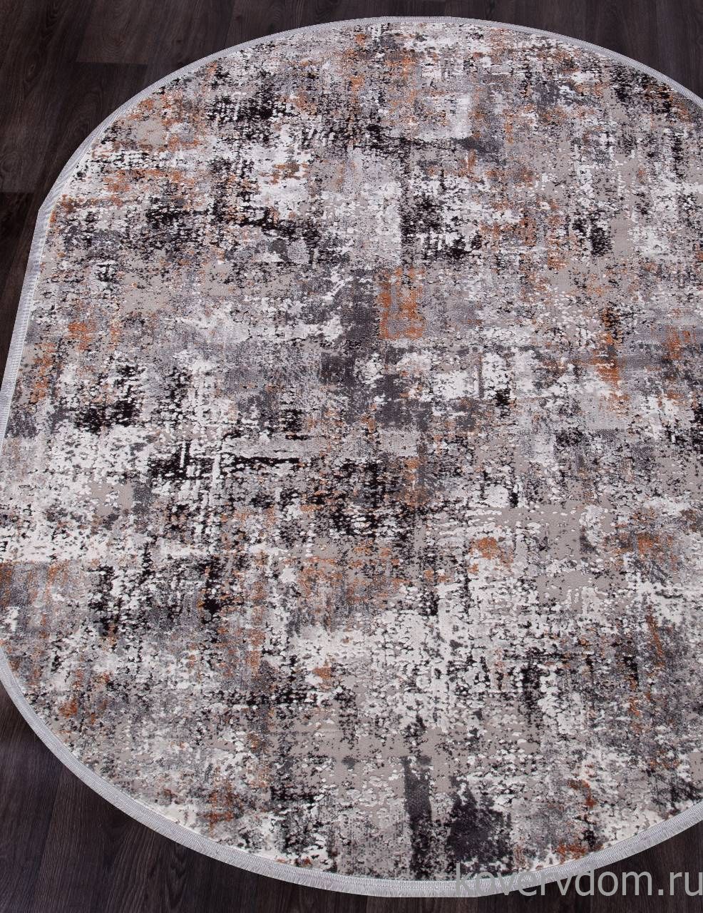 Ковер ROXANNE 17163 L.GREY / D.GREY Овал