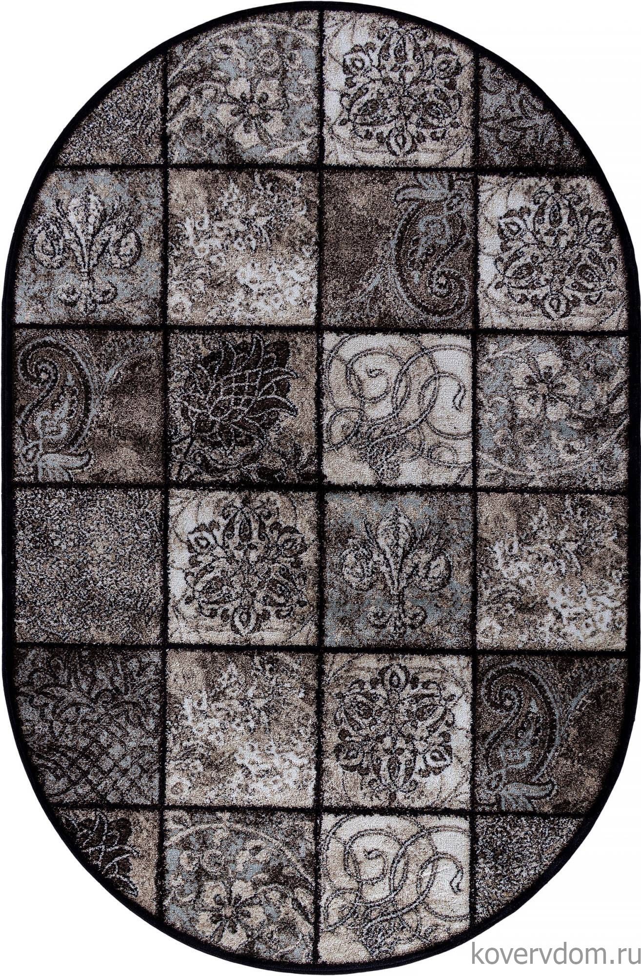 Ковер VALENCIA DELUXE d328 BROWN Овал