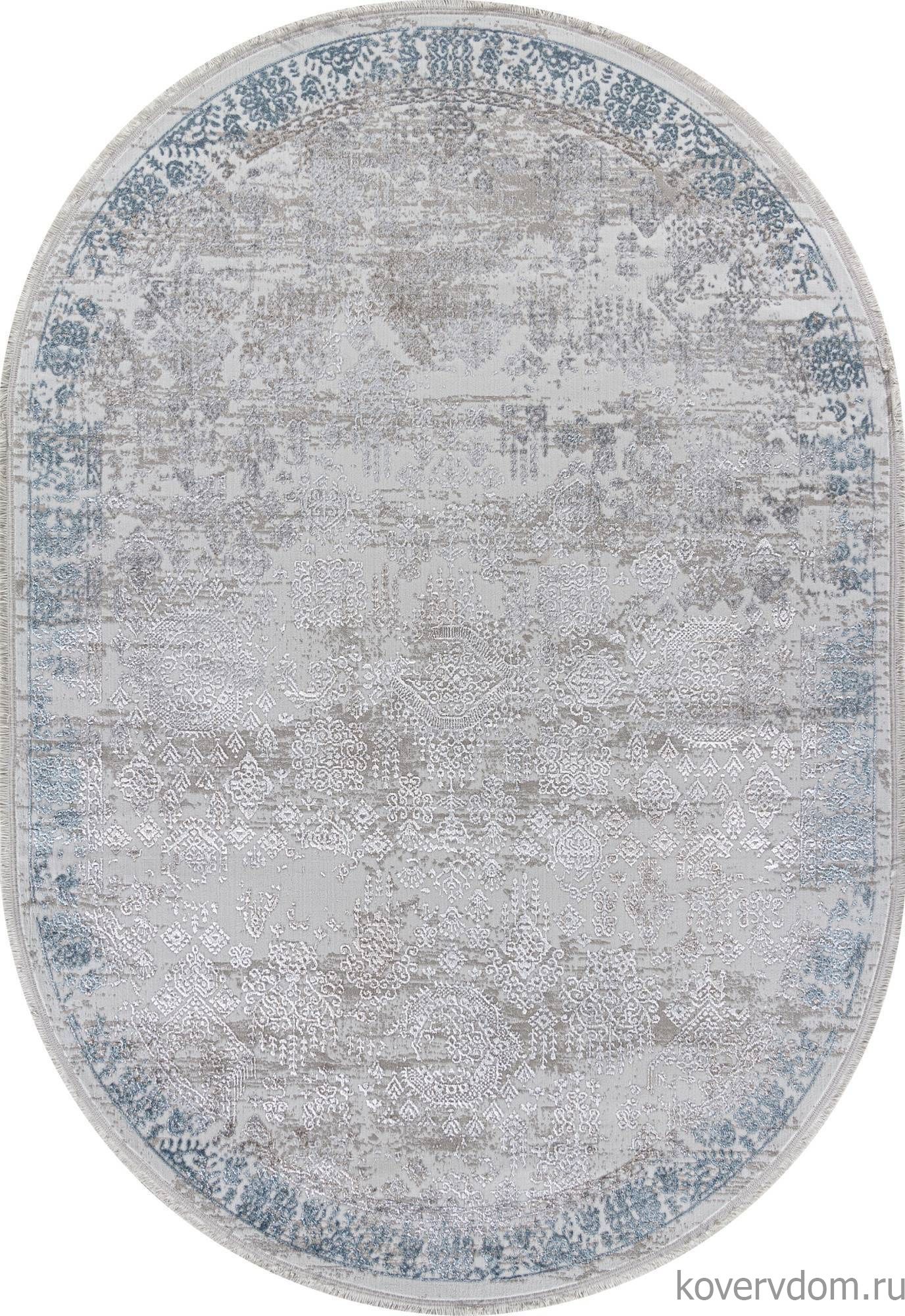 Ковер EFSAN L252A CREAM SHRINK / BLUE FDY Овал