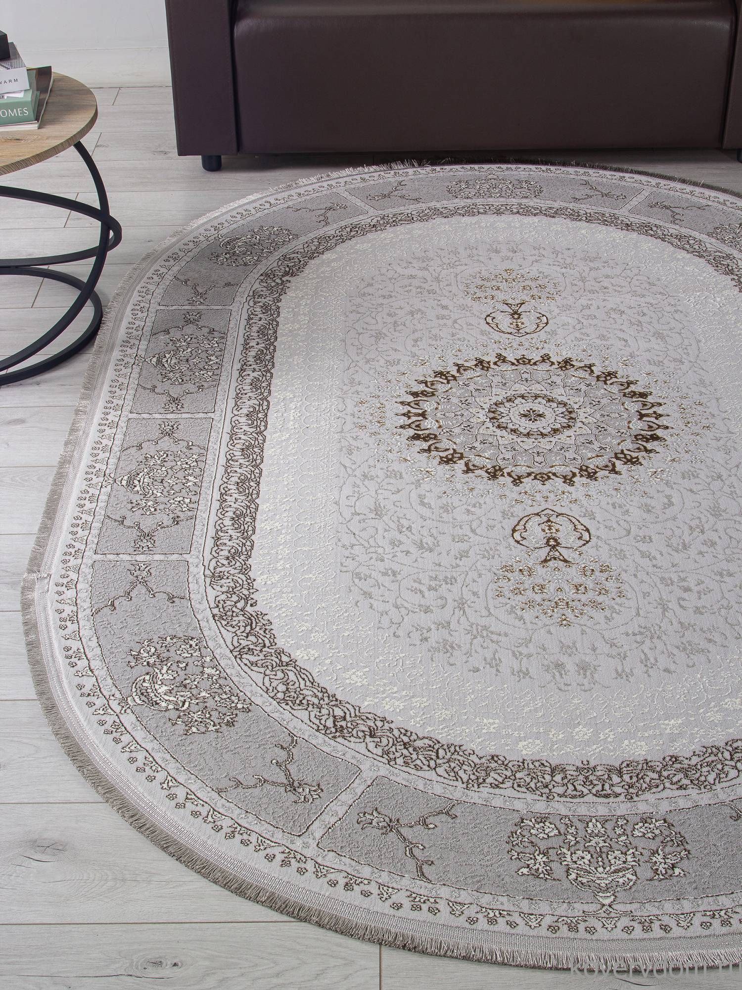 Ковер ZARINA A053B LIGHT GREY SHRINK / LIGHT GREY SHRINK Овал