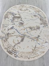 Овальный ковер в гостиную MOSSO 27243A GRY / NAVY Овал