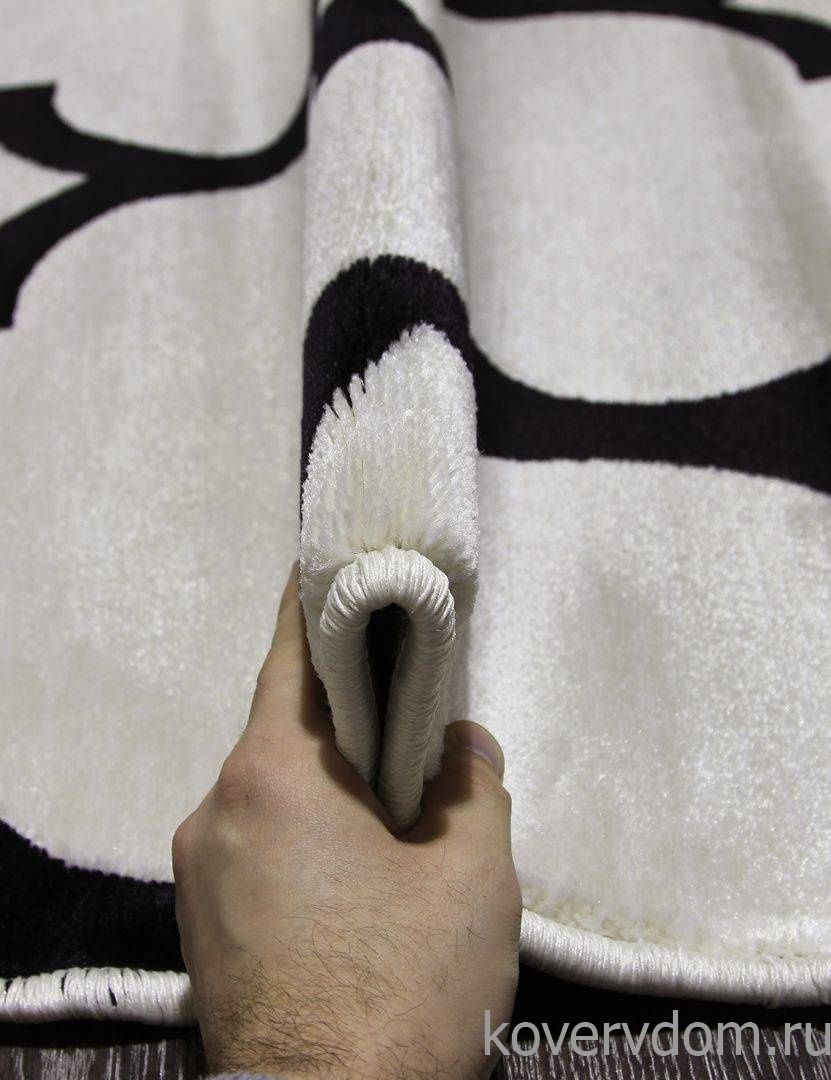 Ковер MEGA CARVING WK d422 CREAM-D.NAVY Овал Ковер MEGA CARVING WK d422 CREAM-D.NAVY Овал