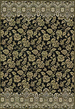 Рельефный ковер черный из вискозы GENOVA R 38247 7525 70