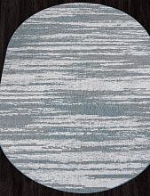 Однотонный ковер-циновка KAIR S143 BLUE Овал