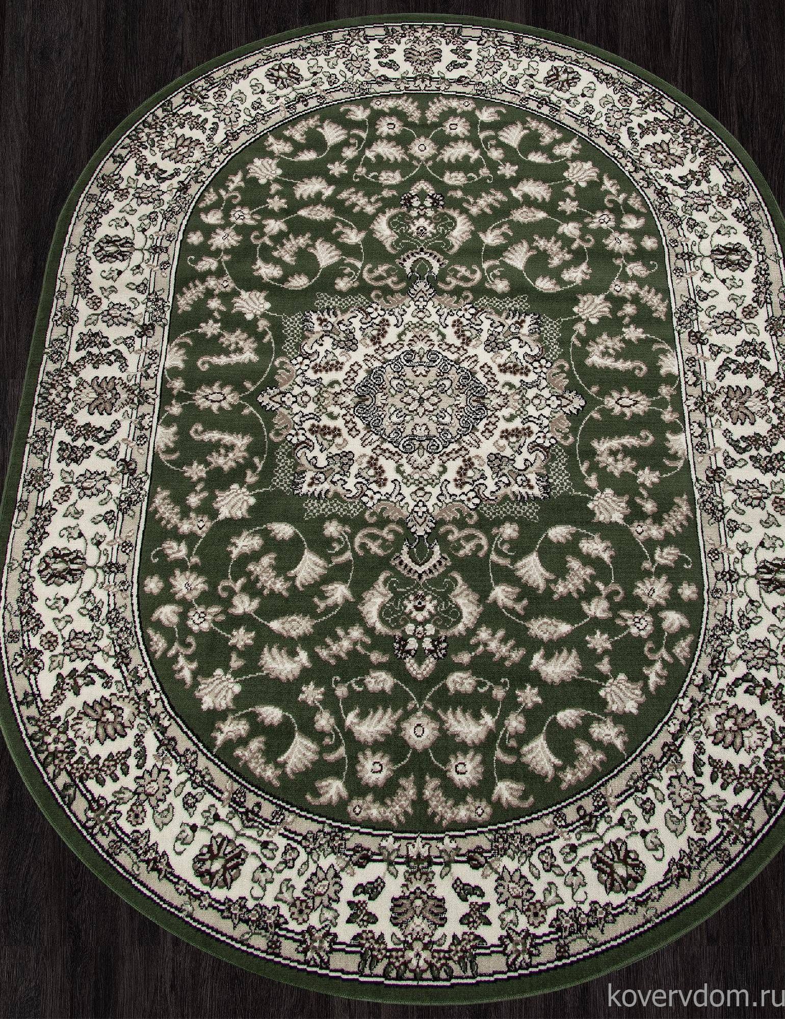 Ковер GAVANA-A D412 GREEN Овал