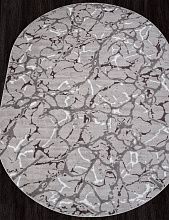 Ковер бежевый SILVER-A F389 GRAY Овал