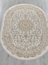 Овальный ковер в гостиную MOSSO 27239A CREAM / GOLD Овал