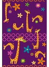 Овальный ковер детский FUNKY Giraffe a violet